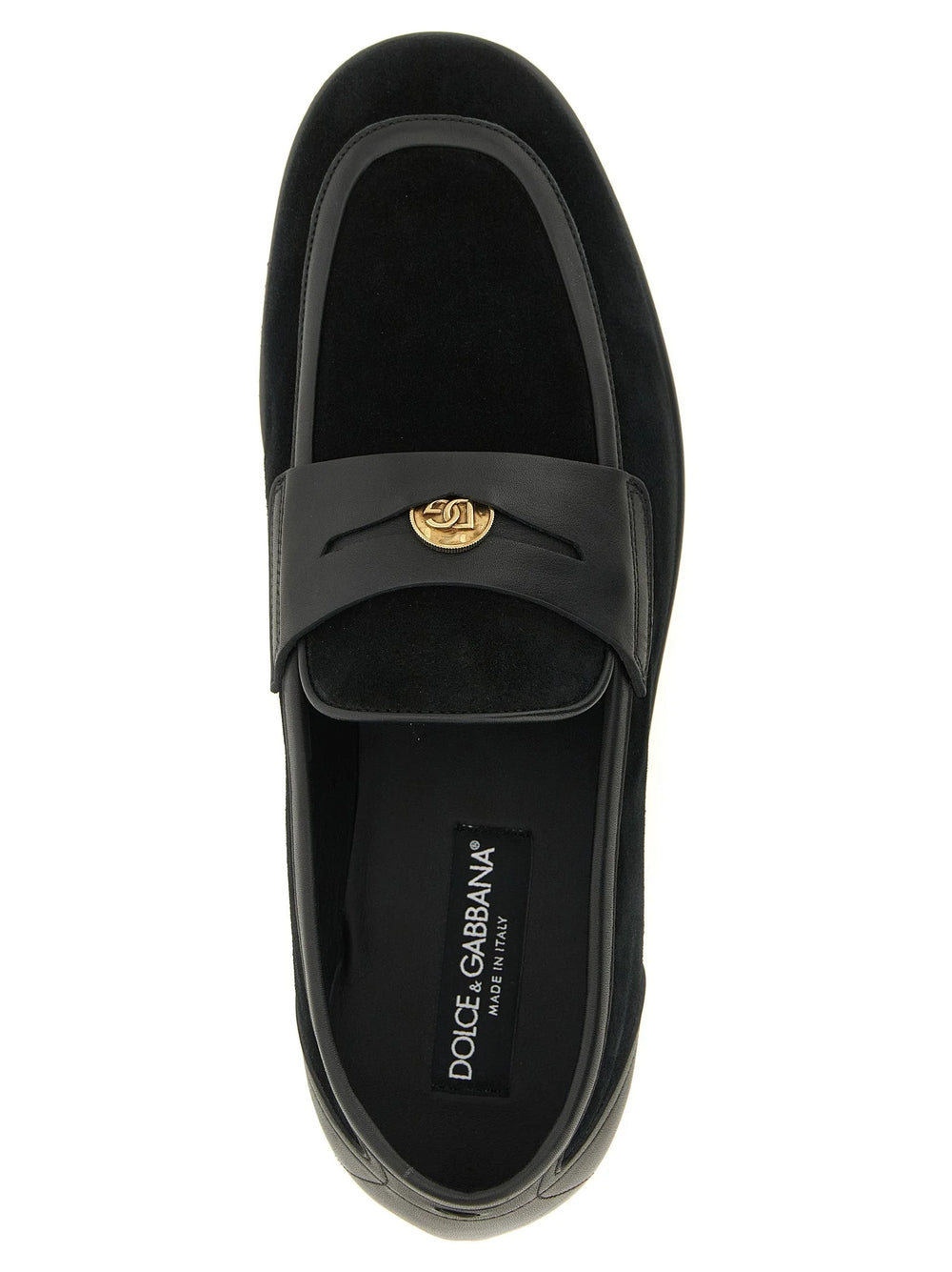 Dolce & Gabbana Black Calfskin Slip-On Loafers - EU 42 | US 9