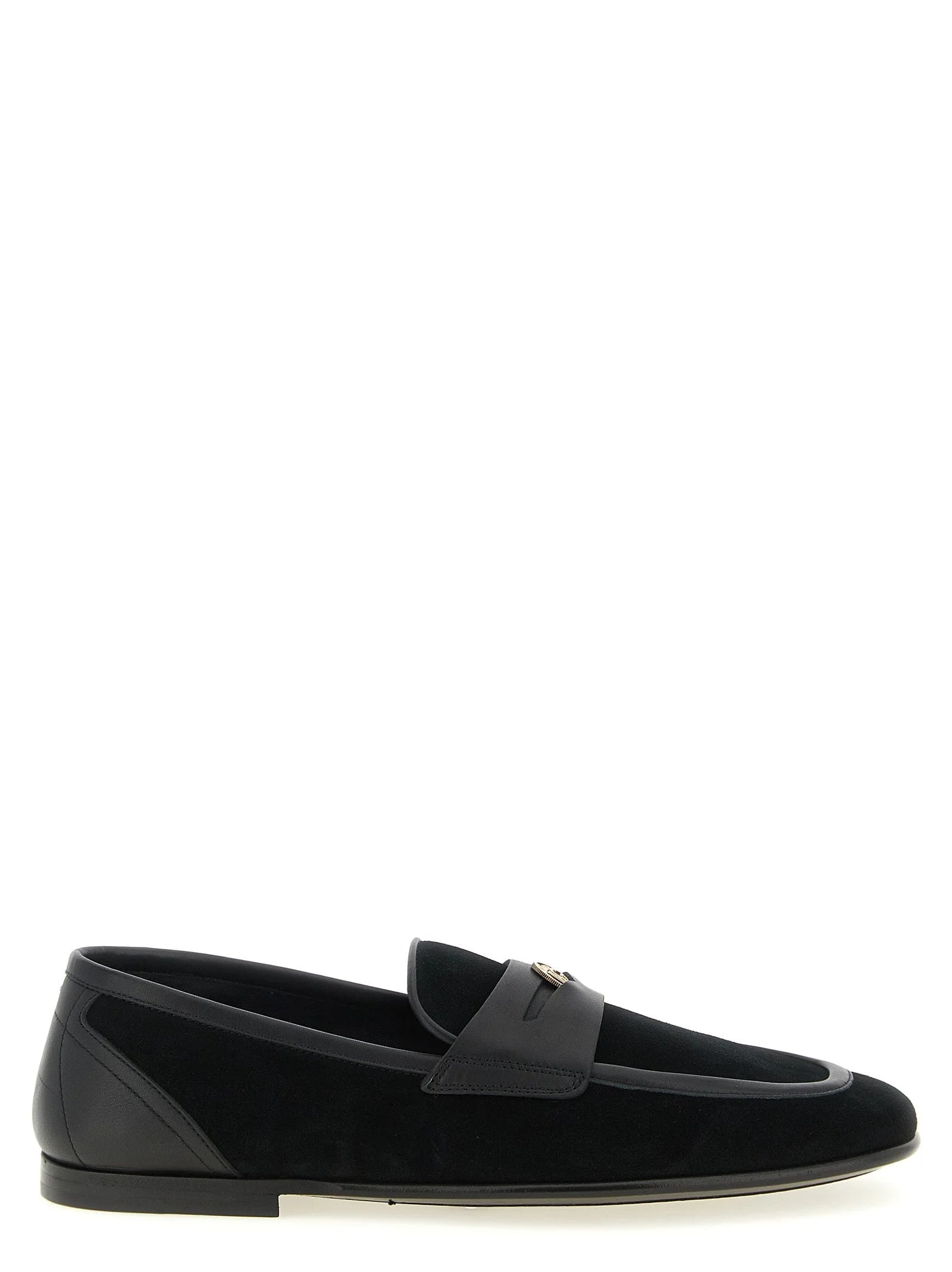 Dolce & Gabbana Black Calfskin Slip-On Loafers - EU 42 | US 9