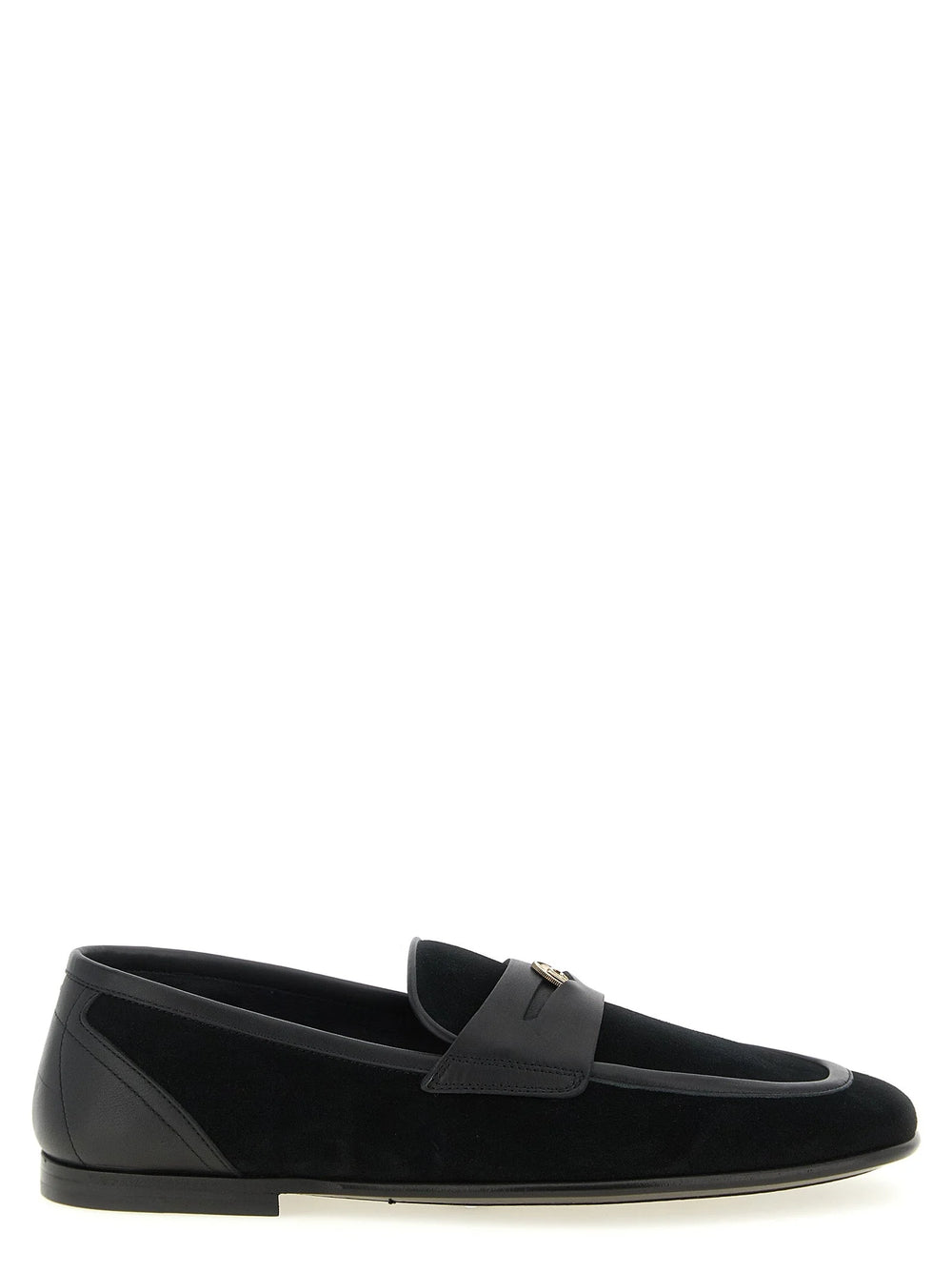 Dolce & Gabbana Black Calfskin Slip-On Loafers - EU 42 | US 9