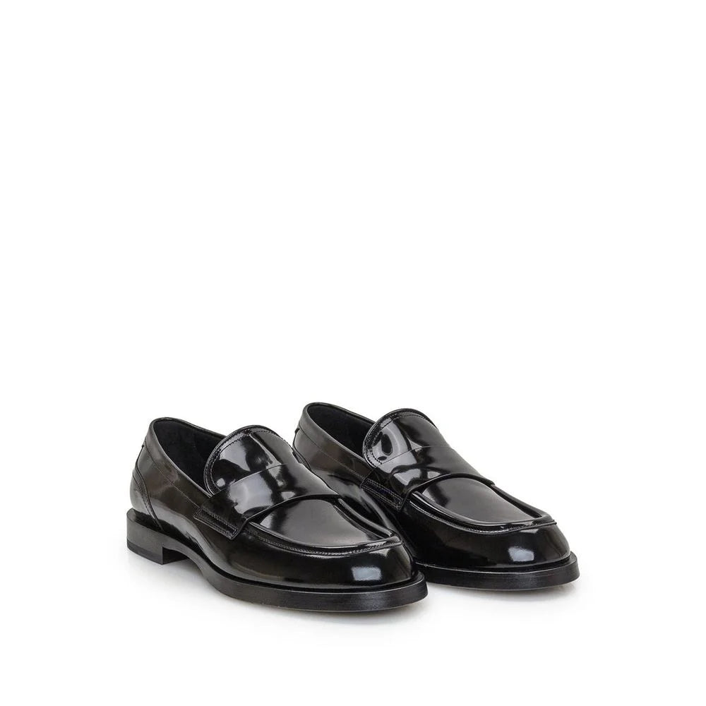 Dolce & Gabbana Black Calfskin Slip-On Loafers - EU39/US6