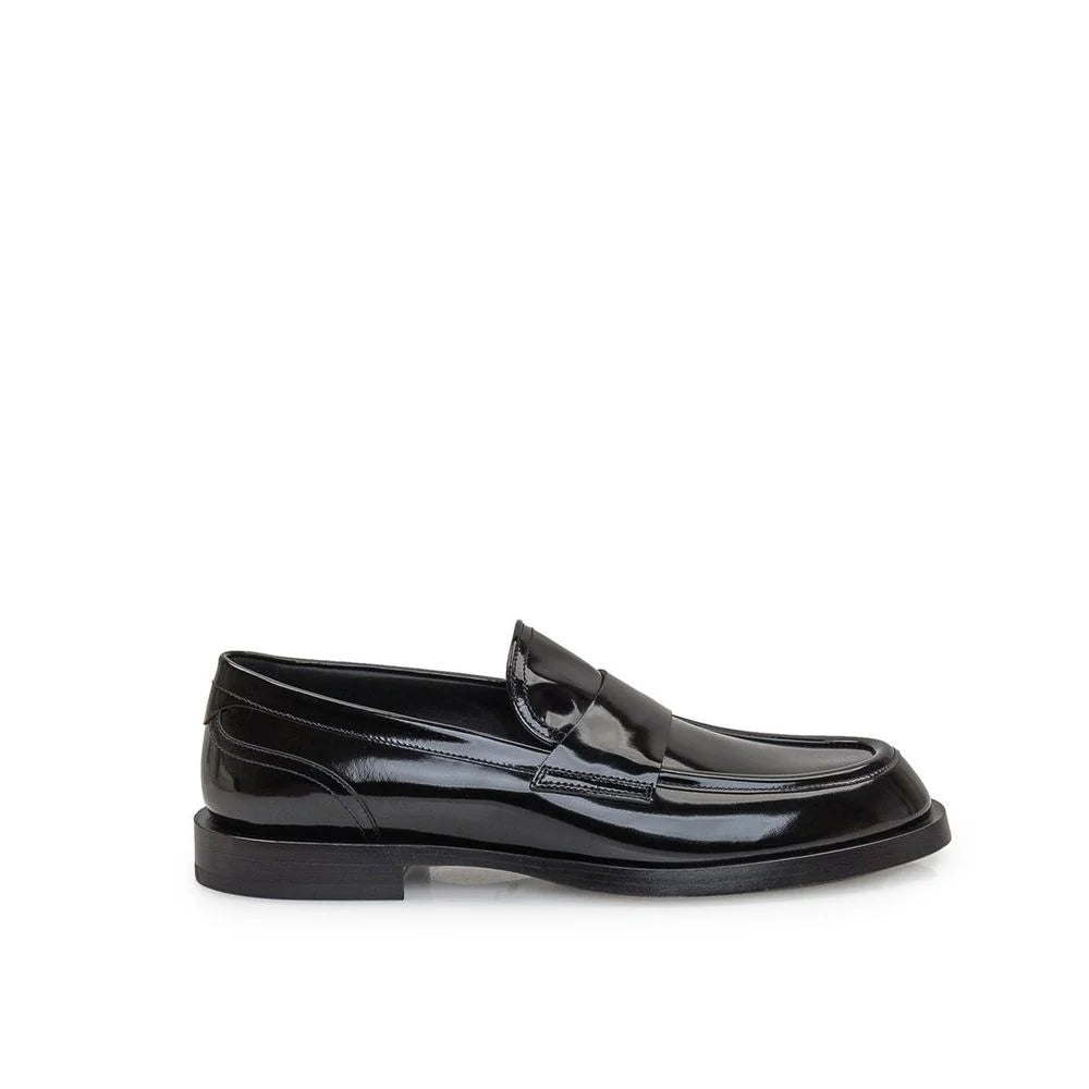 Dolce & Gabbana Black Calfskin Slip-On Loafers - EU39/US6