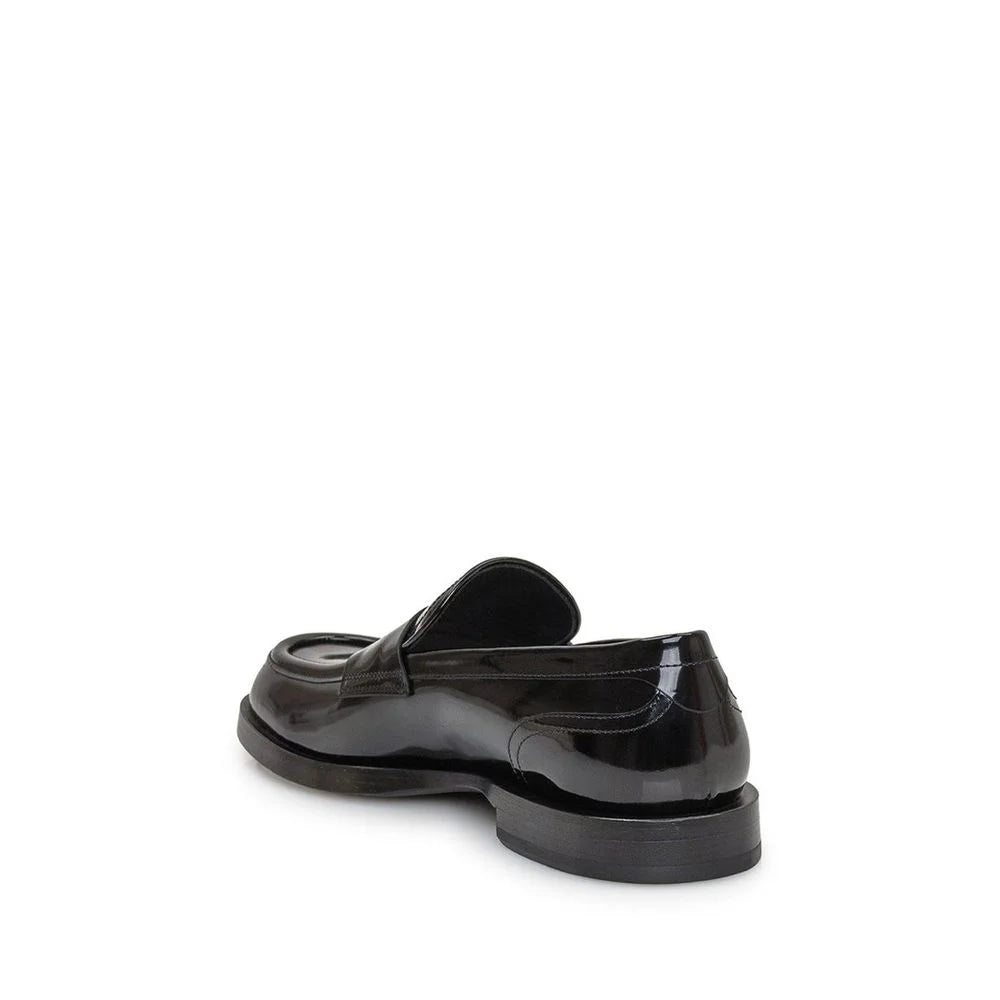 Dolce & Gabbana Black Calfskin Slip-On Loafers - EU39/US6