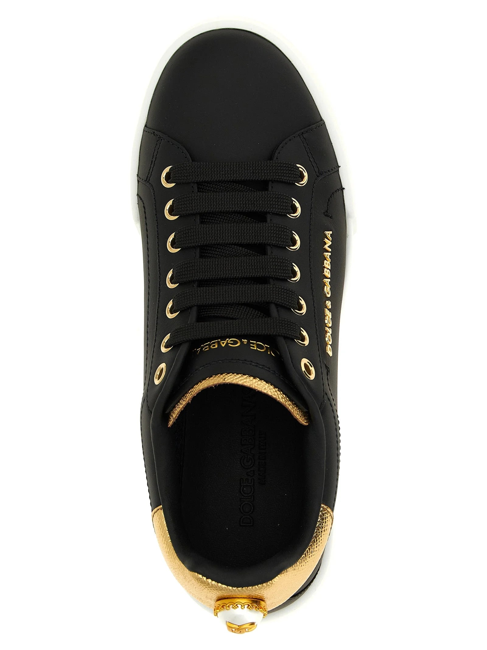 Dolce & Gabbana Svarte Kalveskinnssko
