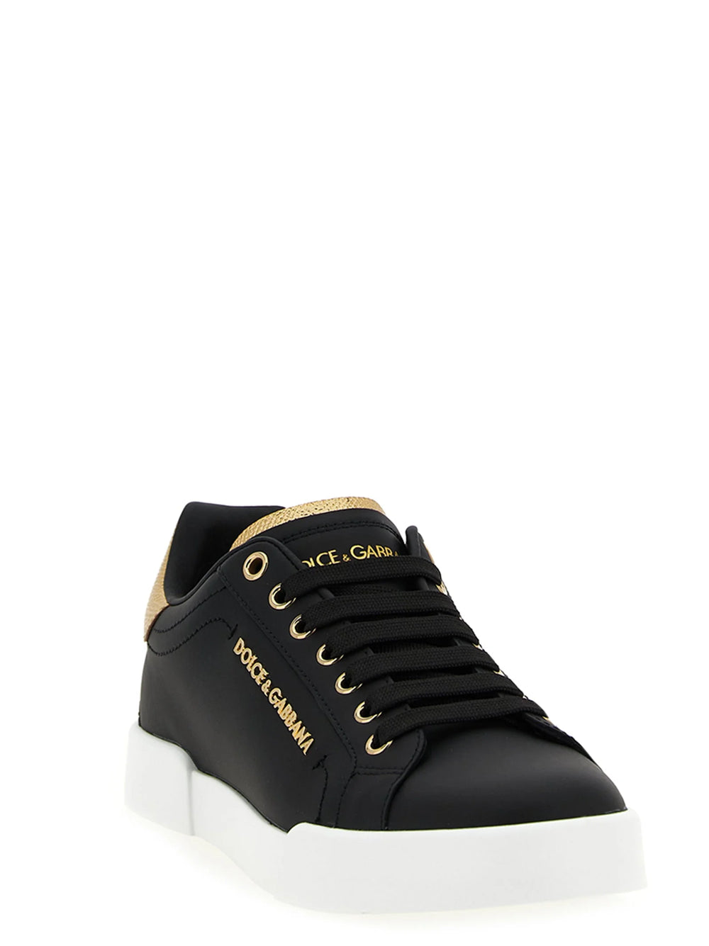 Dolce & Gabbana Svarte Kalveskinnssko