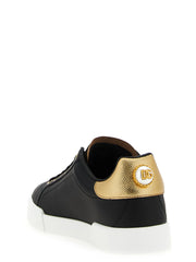 Dolce & Gabbana Svarte Kalveskinnssko