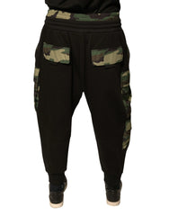 Dolce & Gabbana Black Camouflage Cotton Jogger Cargo Pants - Cargo Pants