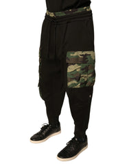Dolce & Gabbana Black Camouflage Cotton Jogger Cargo Pants - Cargo Pants