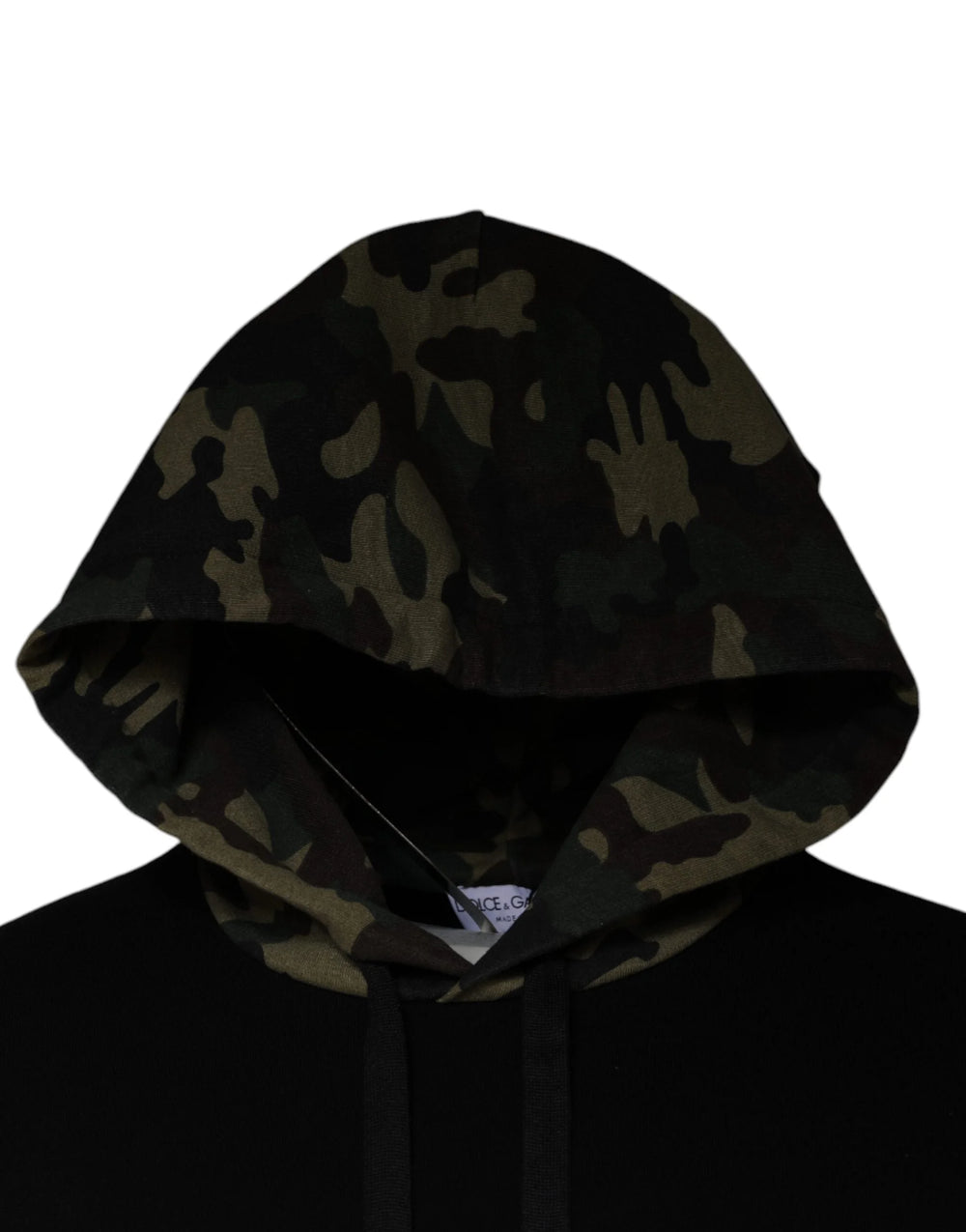 Dolce & Gabbana Black Camouflage Hooded Sweatshirt Sweater - Hoodies