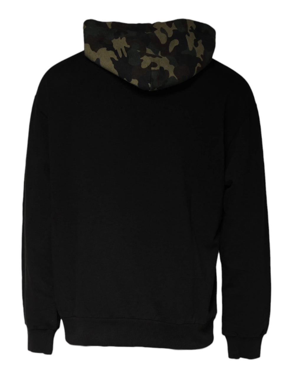 Dolce & Gabbana Black Camouflage Hooded Sweatshirt Sweater - Hoodies
