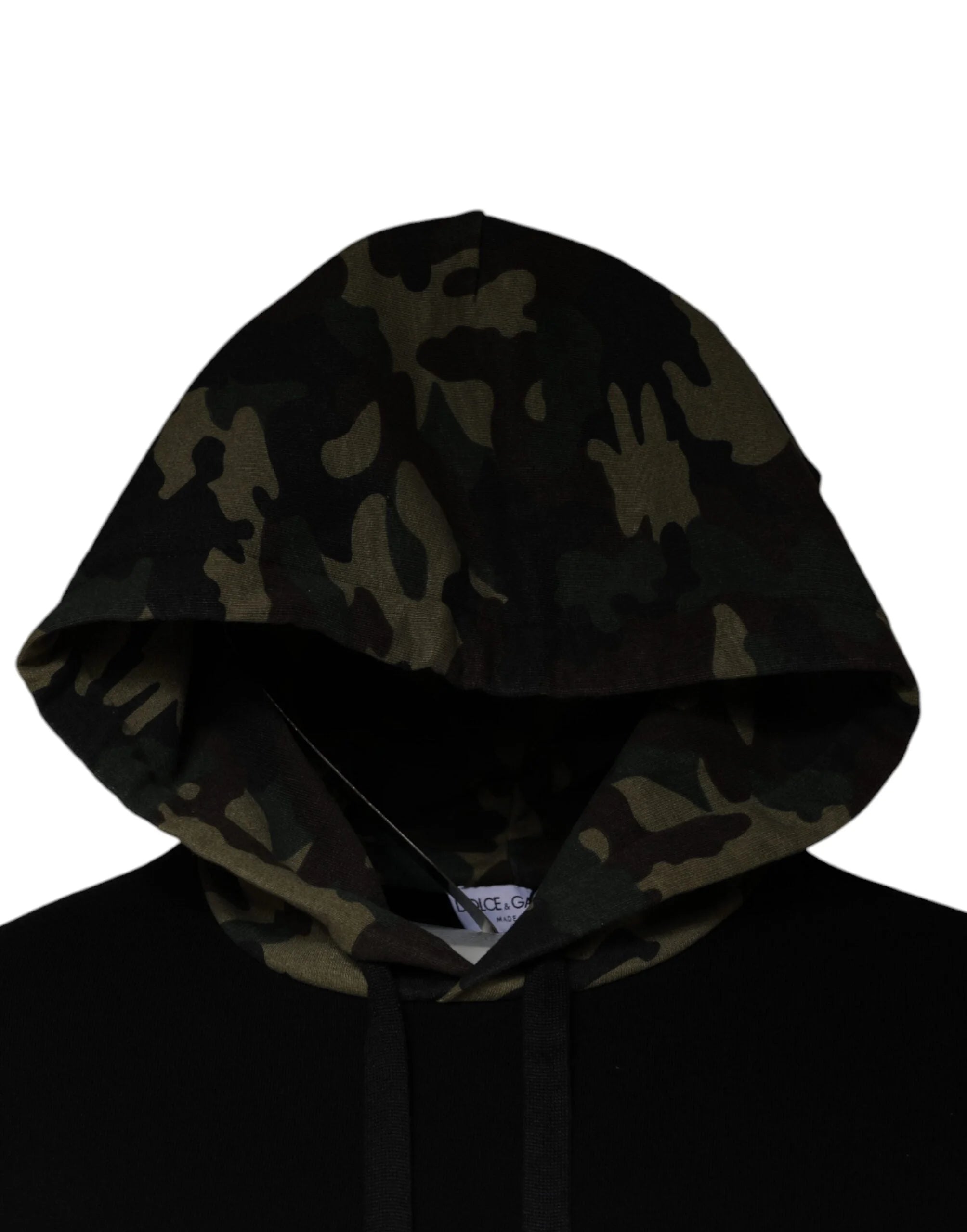Dolce & Gabbana Black Camouflage Hooded Sweatshirt Sweater - Hoodies
