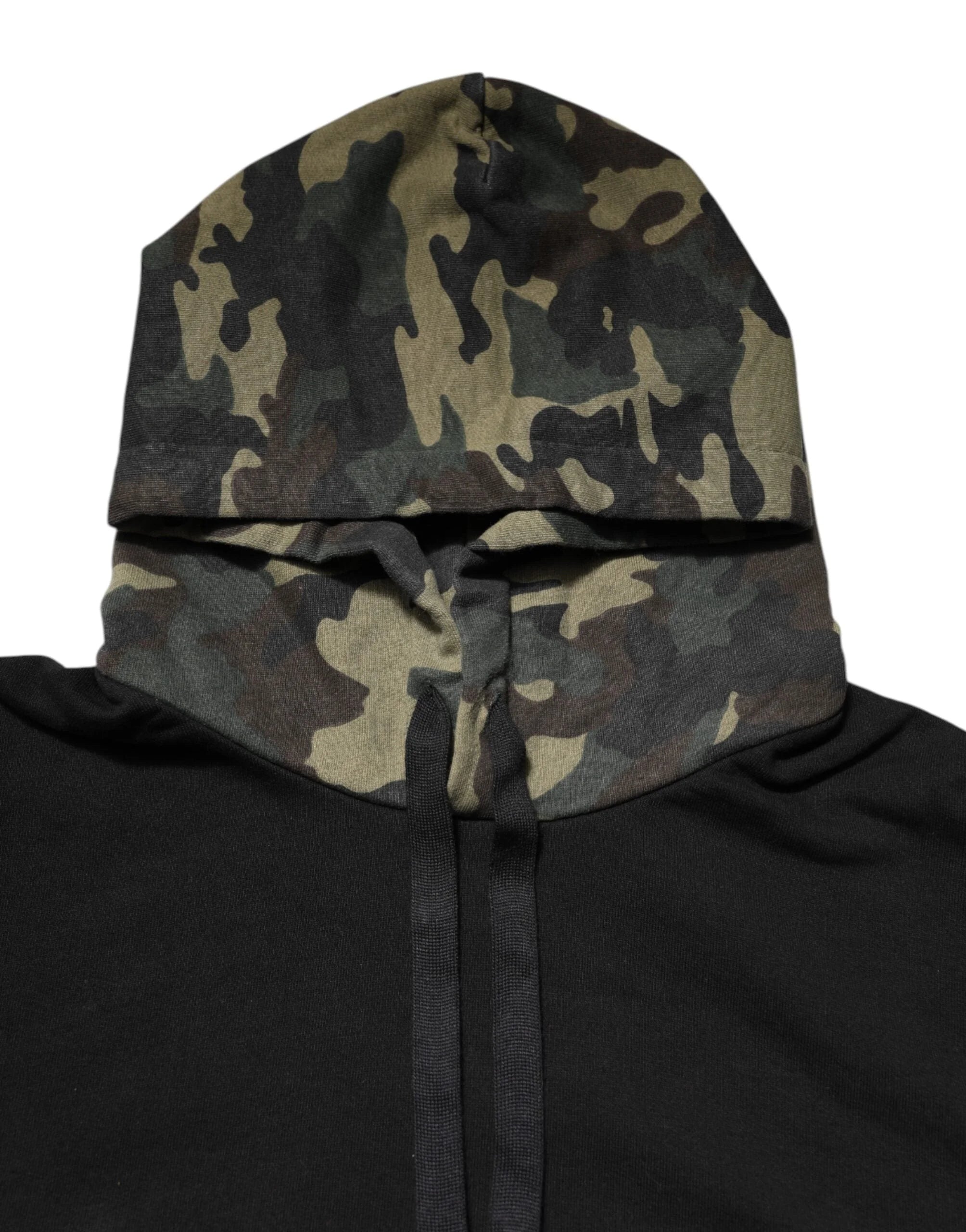 Dolce & Gabbana Black Camouflage Hooded Sweatshirt Sweater - IT46 | S - Hoodies