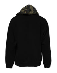 Dolce & Gabbana Black Camouflage Hooded Sweatshirt Sweater - IT56 | XXL - Hoodies