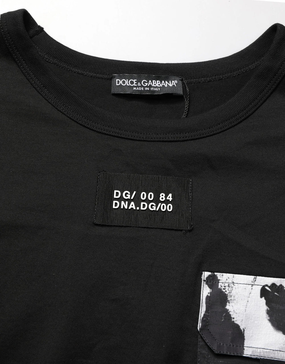 Dolce & Gabbana Black Camouflage Pocket Oversized T-shirt - IT48 | M