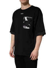 Dolce & Gabbana Black Camouflage Pocket Oversized T-shirt - IT48 | M