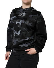 Dolce & Gabbana Black Camouflage Round Neck Sweatshirt Sweater - Sweatshirts