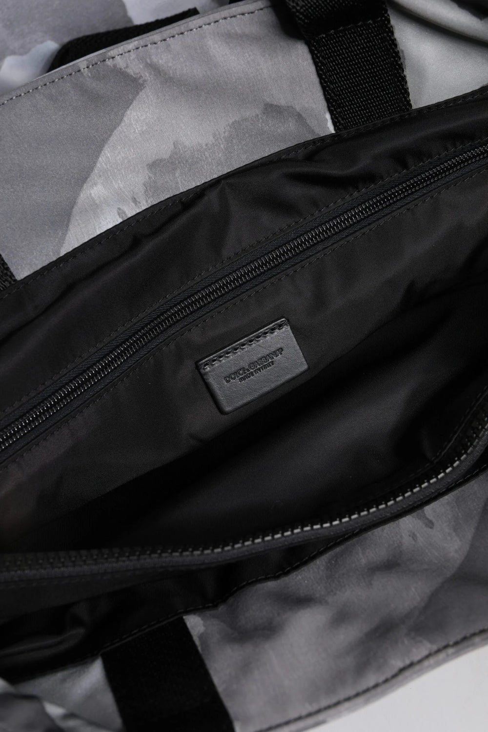 Dolce & Gabbana Black Camouflage Shoulder Strap Logo Plaque Bag