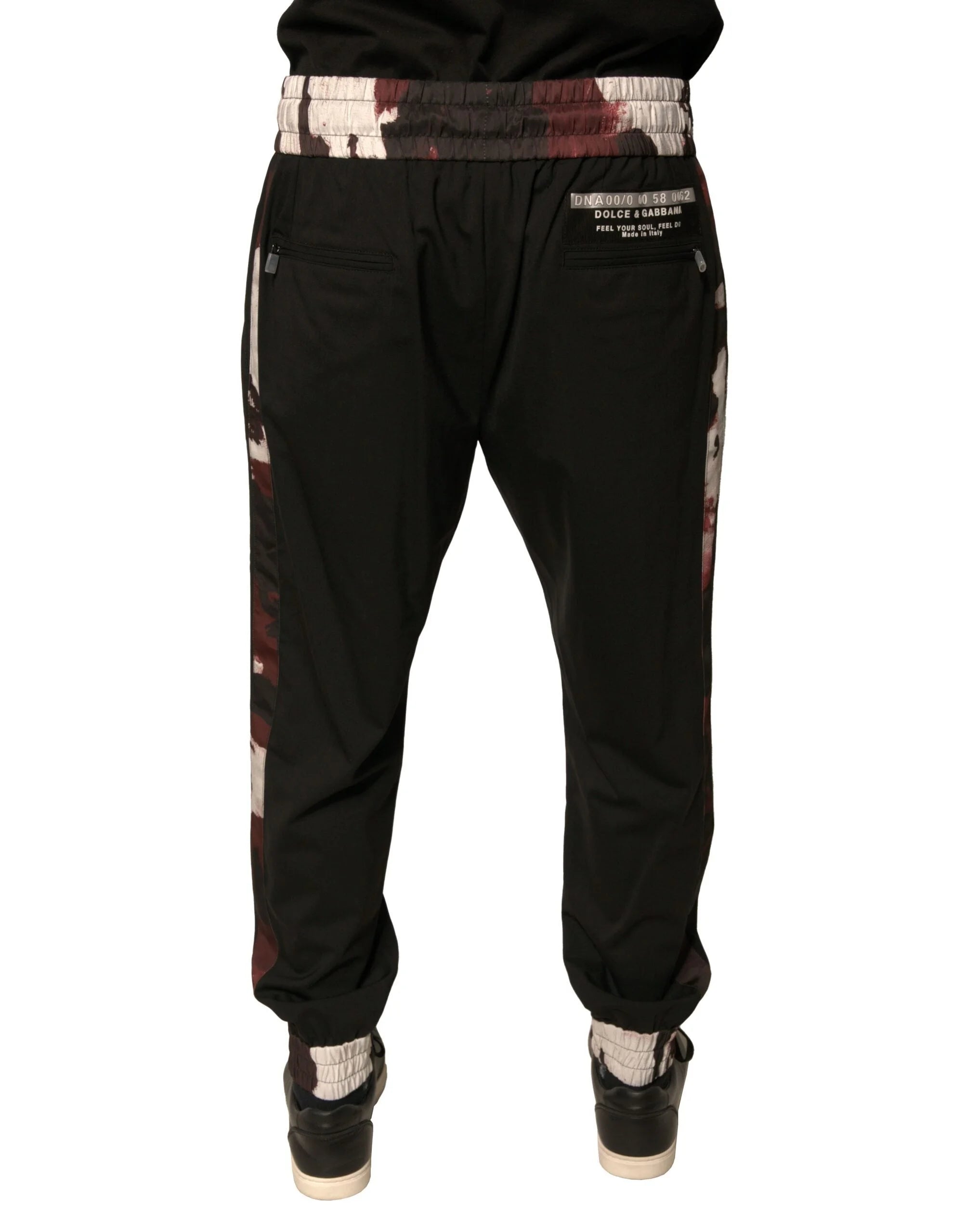 Dolce & Gabbana Black Camouflage Wool Jogger Sweatpants Pants - Joggers