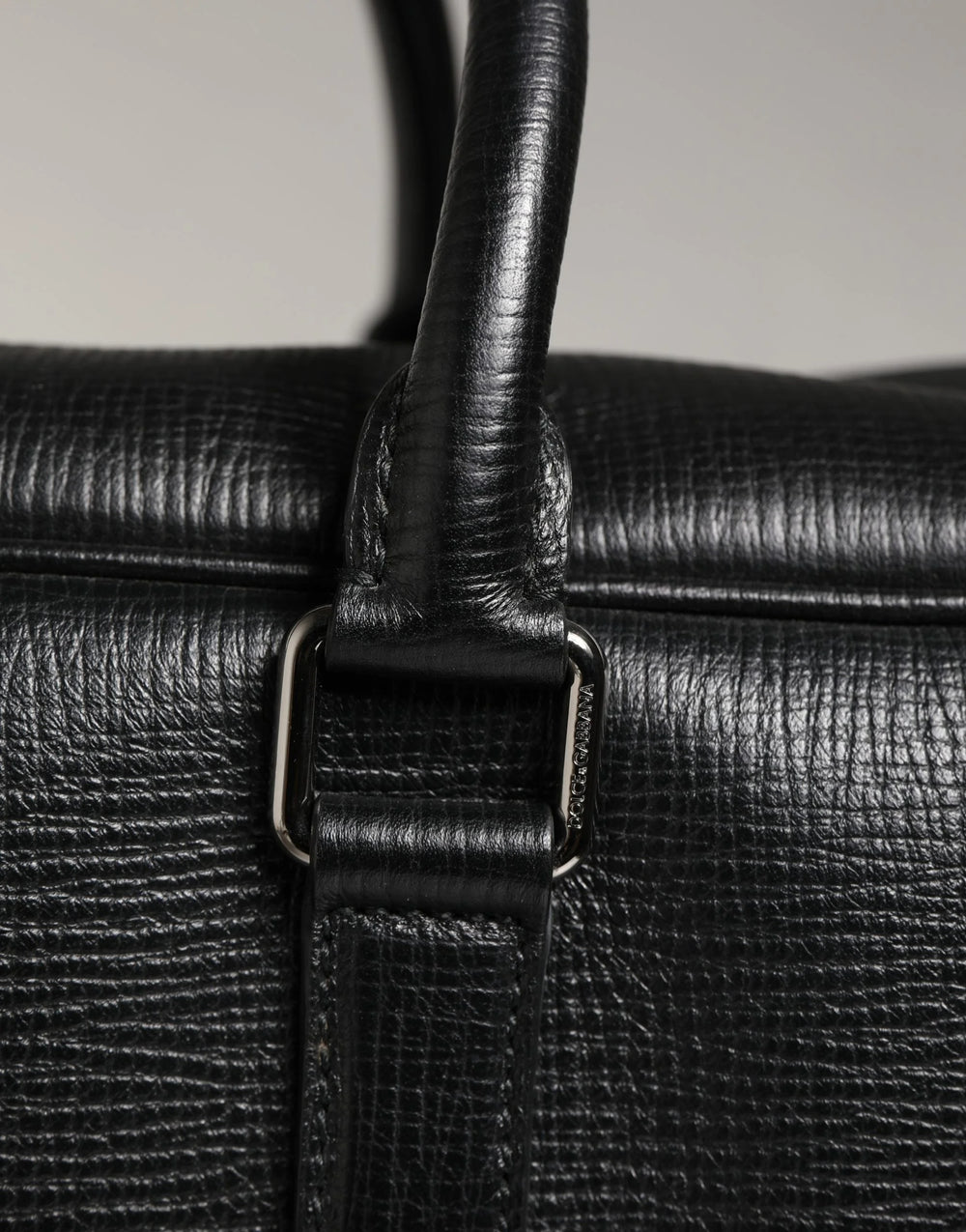 Dolce & Gabbana Musta Nahkalaukku 'Car Man' Applique Weekender-Laukku