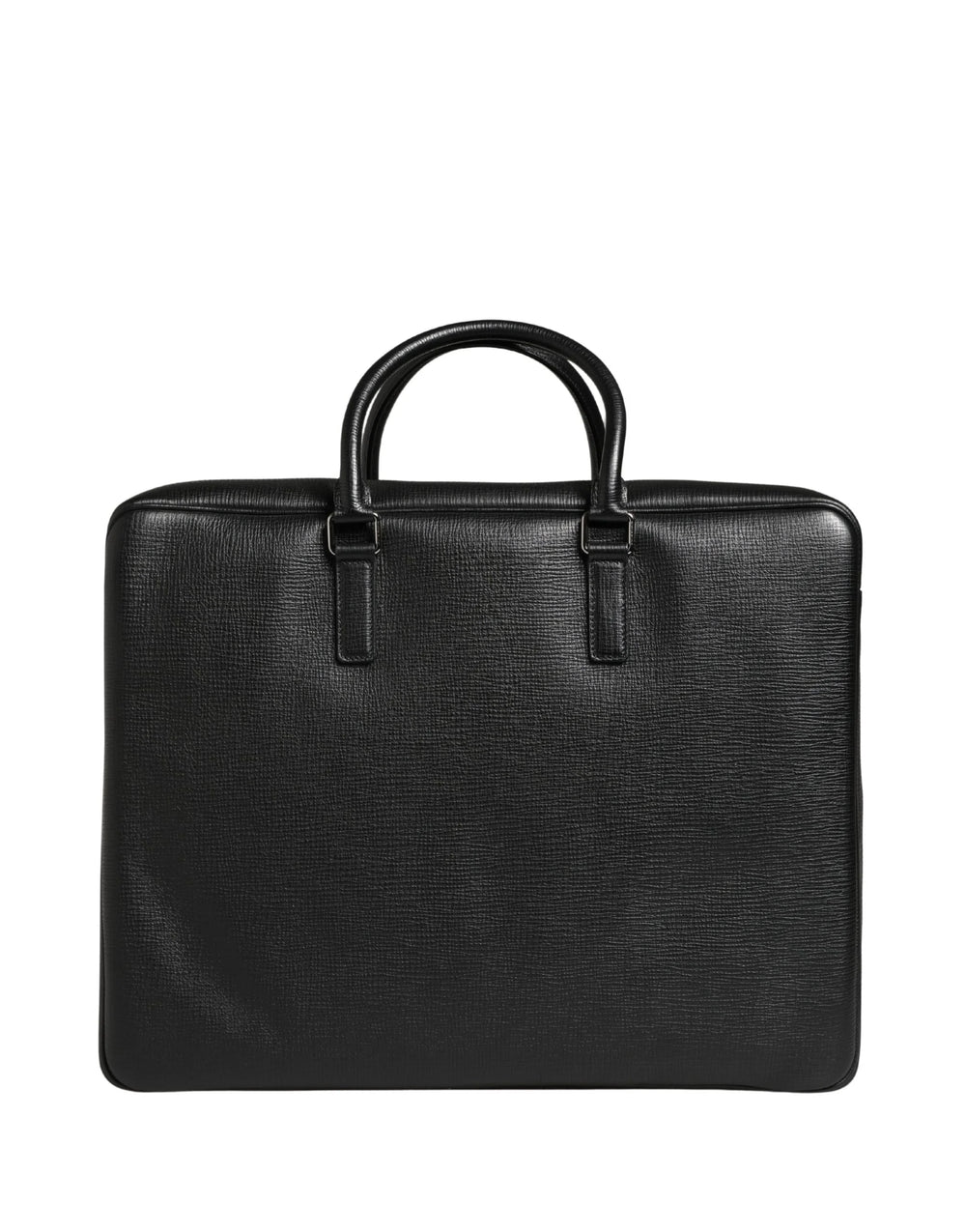 Dolce & Gabbana Black Car Man Applique Leather Weekender Borse Bag