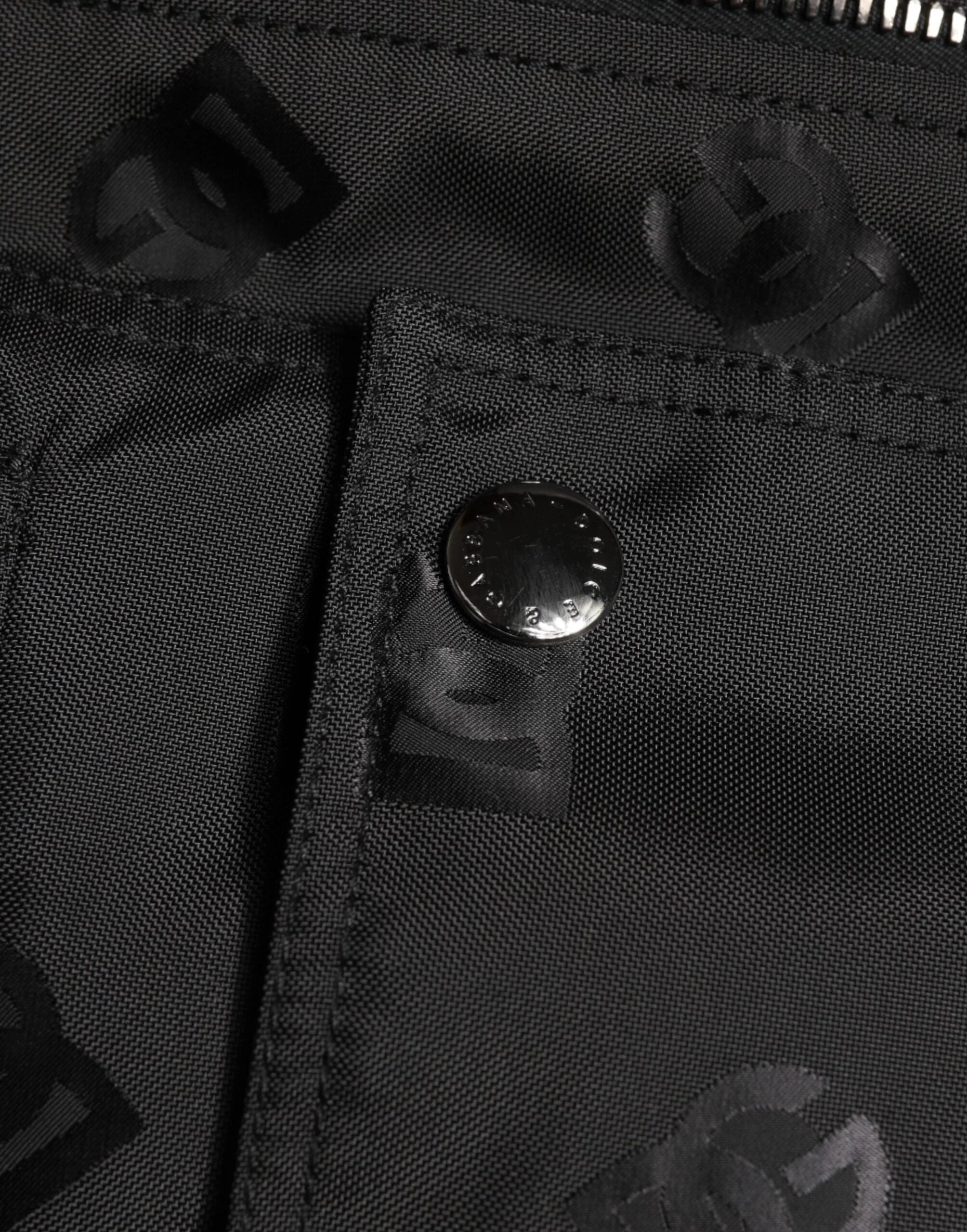 Dolce & Gabbana Black Cargo Windbraker Logo Mania Jacket - IT58 | 3XL - Windbreakers
