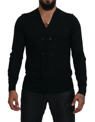 Dolce & Gabbana Black Cashmere Button Down Cardigan Sweater - IT50 | L - Cardigans