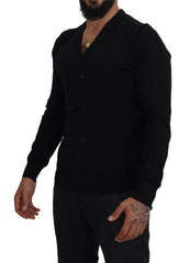 Dolce & Gabbana Black Cashmere Button Down Cardigan Sweater - IT50 | L - Cardigans