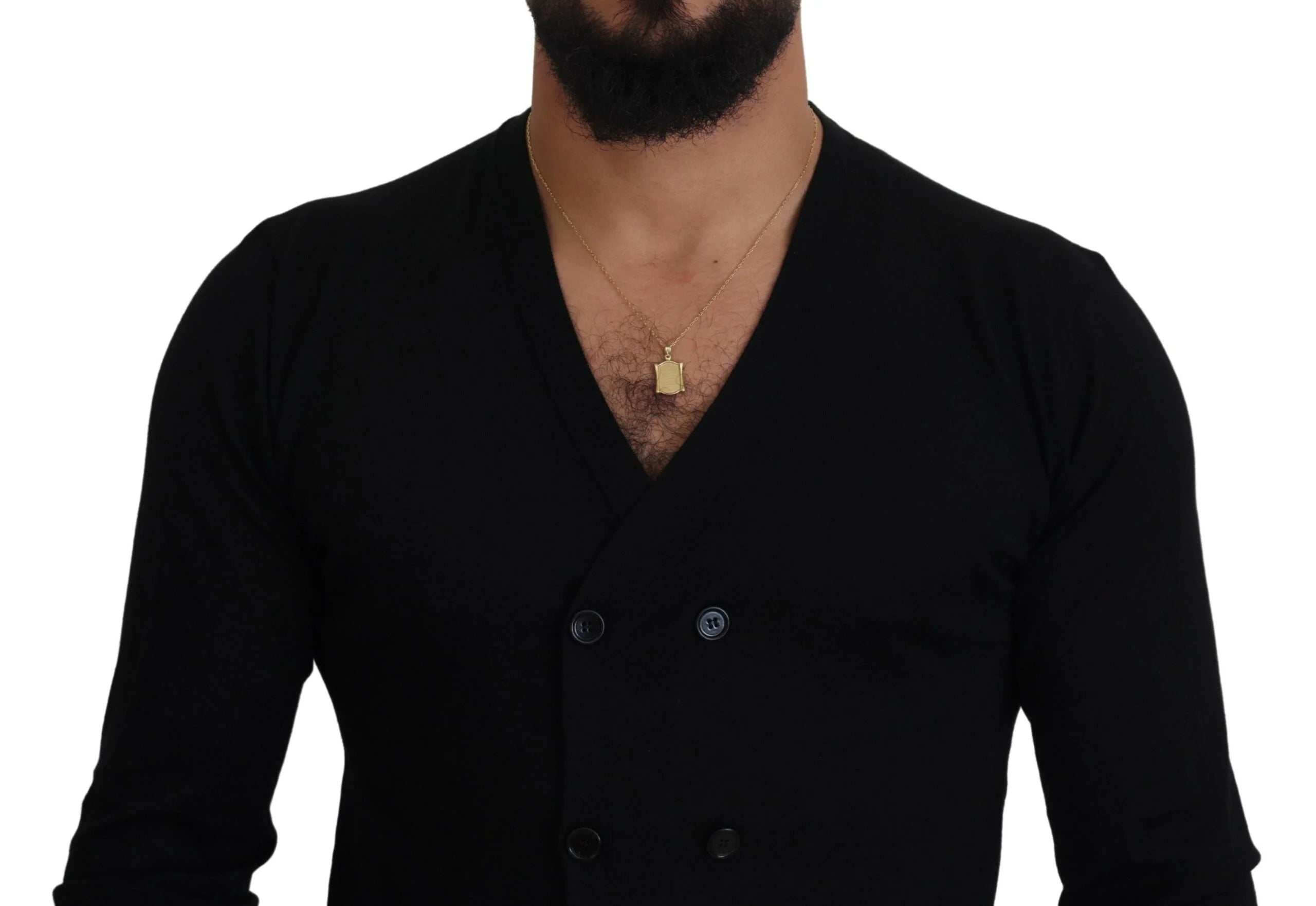 Dolce & Gabbana Black Cashmere Button Down Cardigan Sweater - IT50 | L - Cardigans