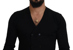 Dolce & Gabbana Black Cashmere Button Down Cardigan Sweater - IT50 | L - Cardigans