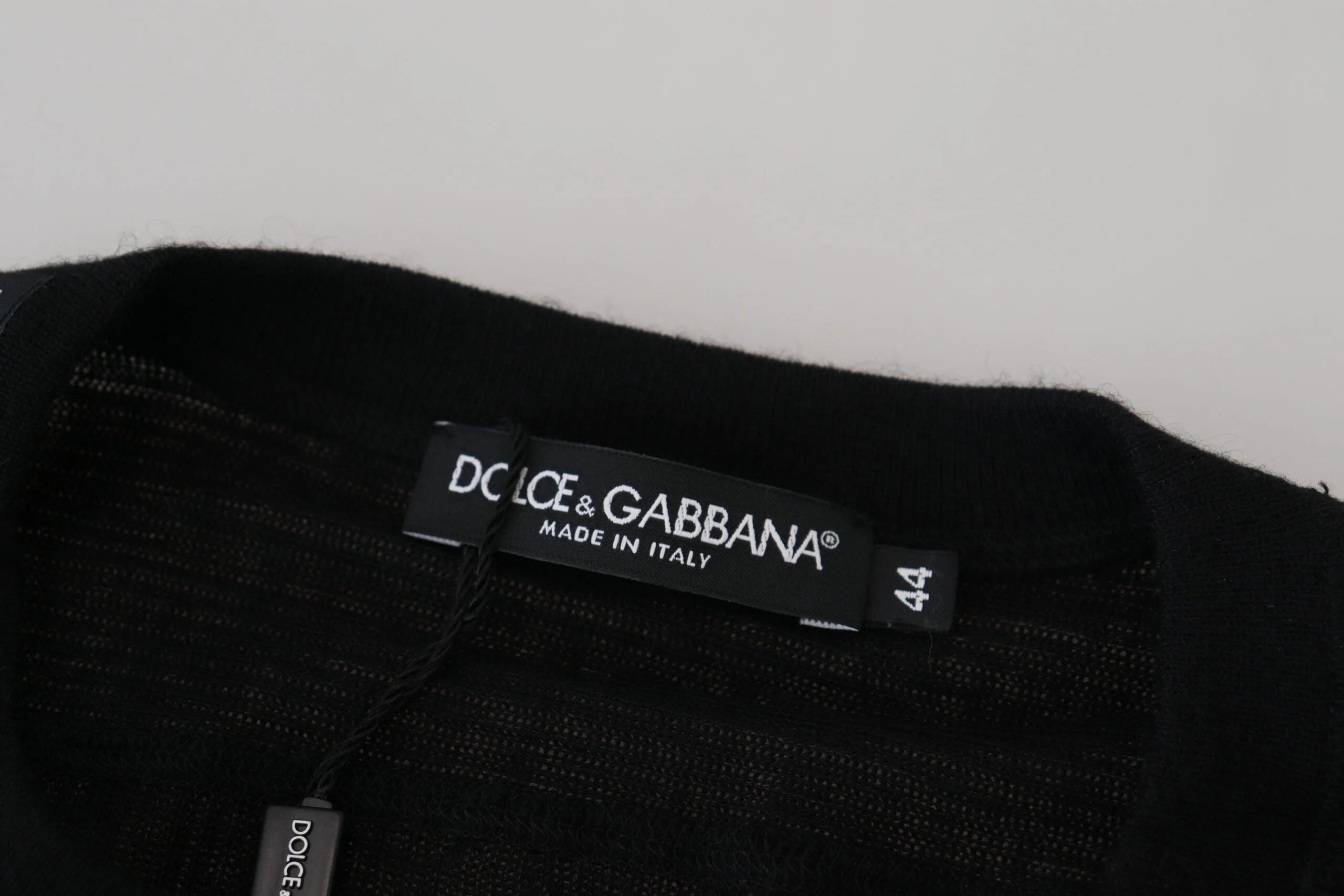 Dolce & Gabbana Black Cashmere Button Pullover Sweater - IT44 | XS - Sweaters