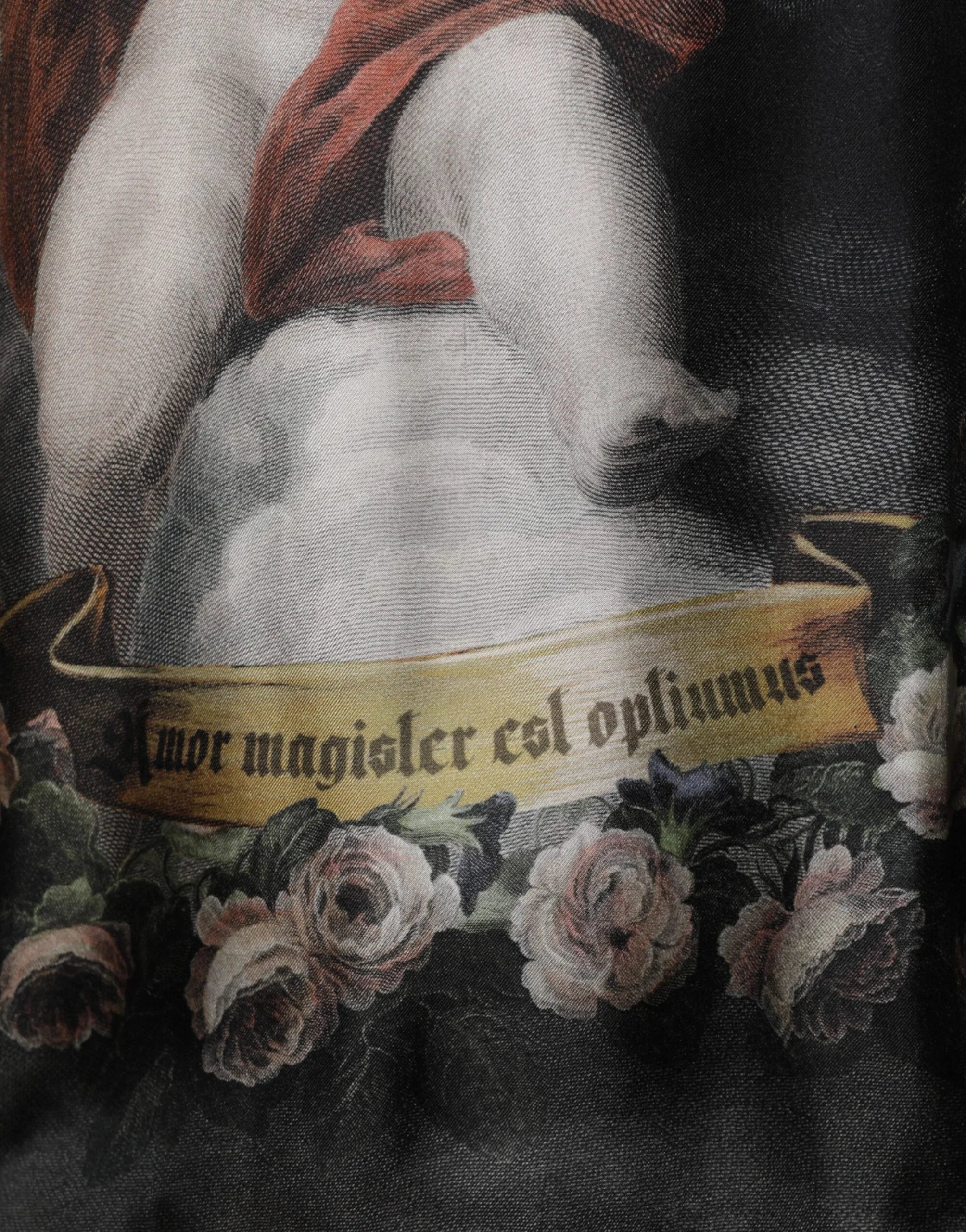 Dolce & Gabbana Black Cashmere Cherub Print Baroque Sweater - IT48 | M - Sweaters