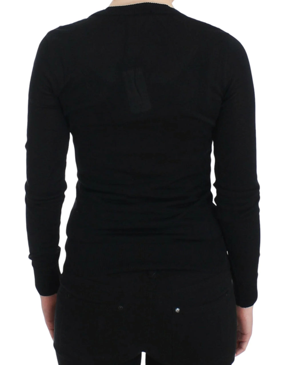 Dolce & Gabbana Black Cashmere Crewneck Sweater Pullover - IT38|XS - Sweaters