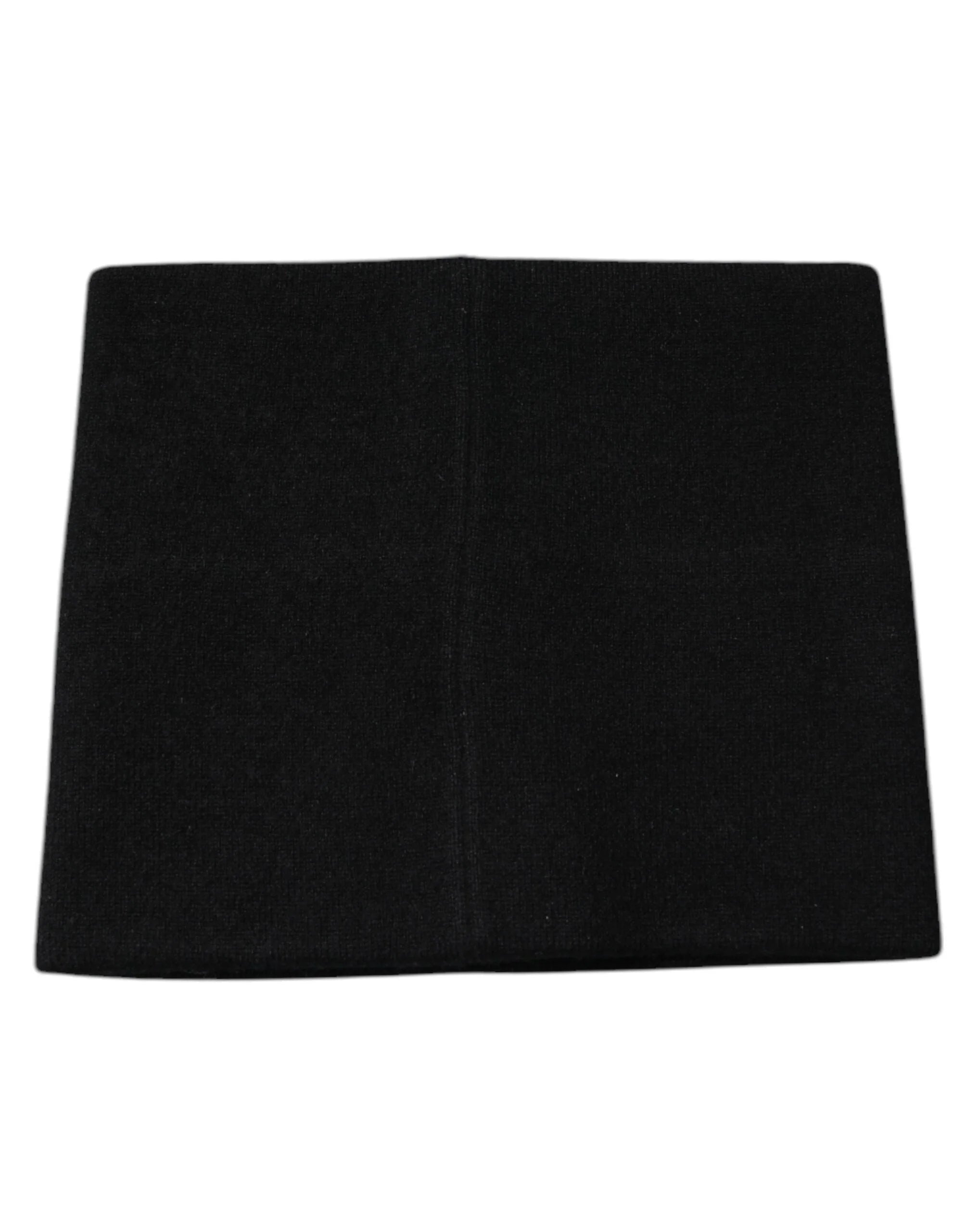Dolce & Gabbana Black Cashmere DG Logo Square Handkerchief Scarf - Scarves & Shawls