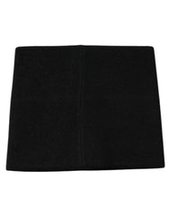 Dolce & Gabbana Black Cashmere DG Logo Square Handkerchief Scarf - Scarves & Shawls