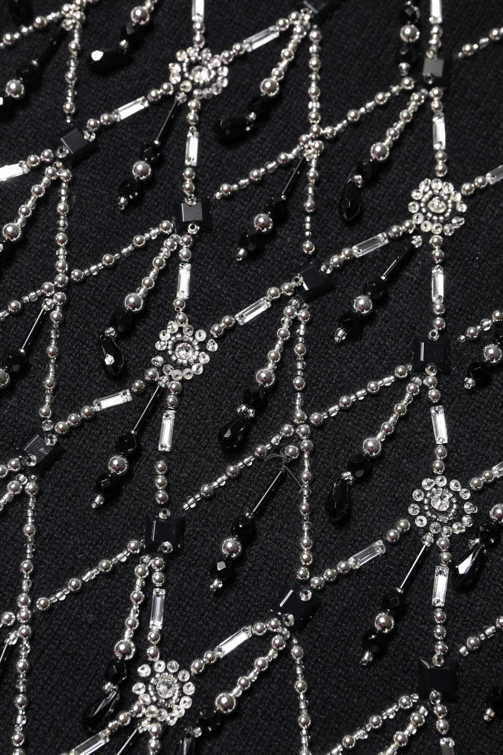 Dolce & Gabbana Black Cashmere Embellished Long Sleeves Top - Sweaters