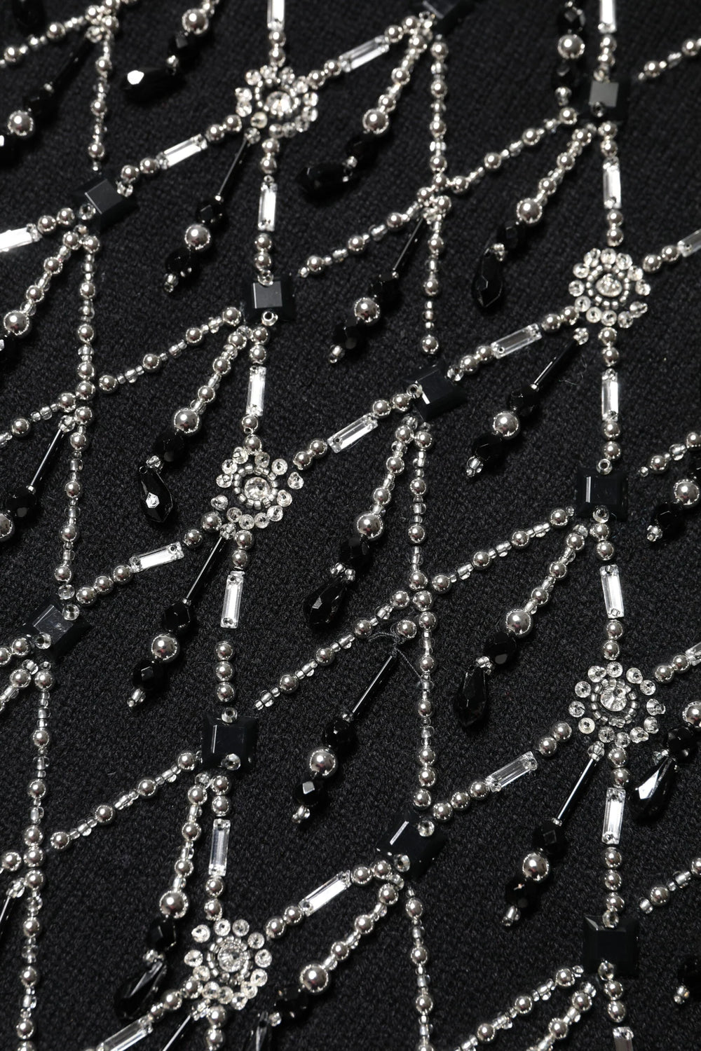 Dolce & Gabbana Black Cashmere Embellished Long Sleeves Top - Sweaters