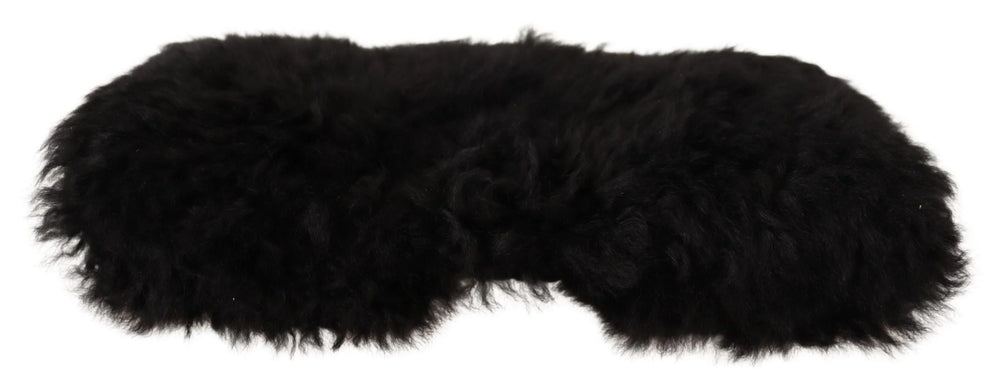 Dolce & Gabbana Black Cashmere Fur Women Beanie Women Hat - 57 cm|S - Beanies