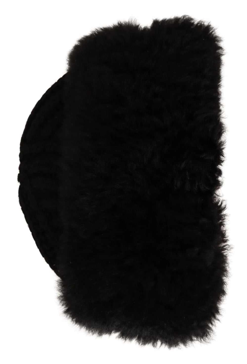Dolce & Gabbana Black Cashmere Fur Women Beanie Women Hat - 57 cm|S - Beanies