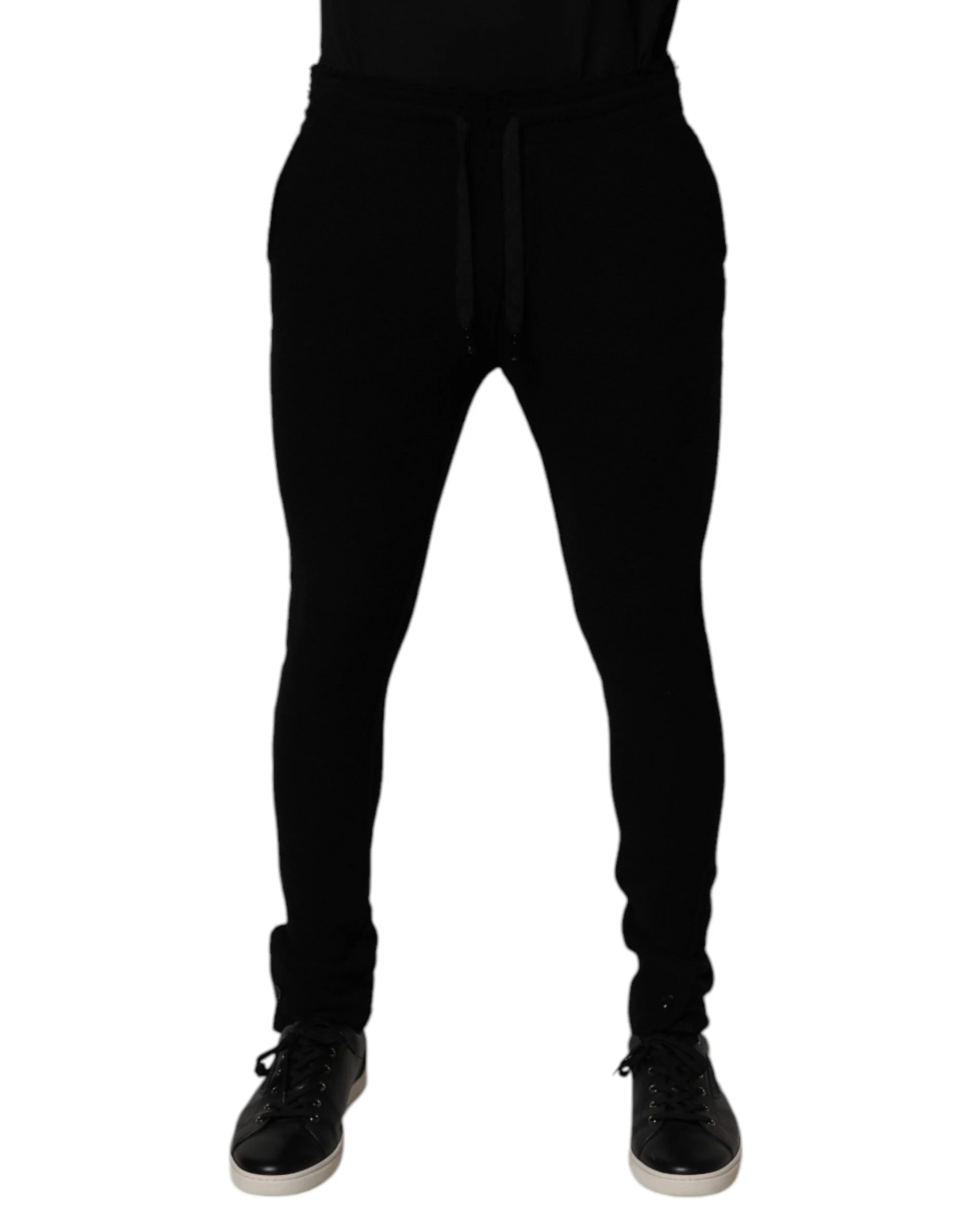 Dolce & Gabbana Black Cashmere Jogger Men Sweatpants Pants - IT48 | M - Joggers