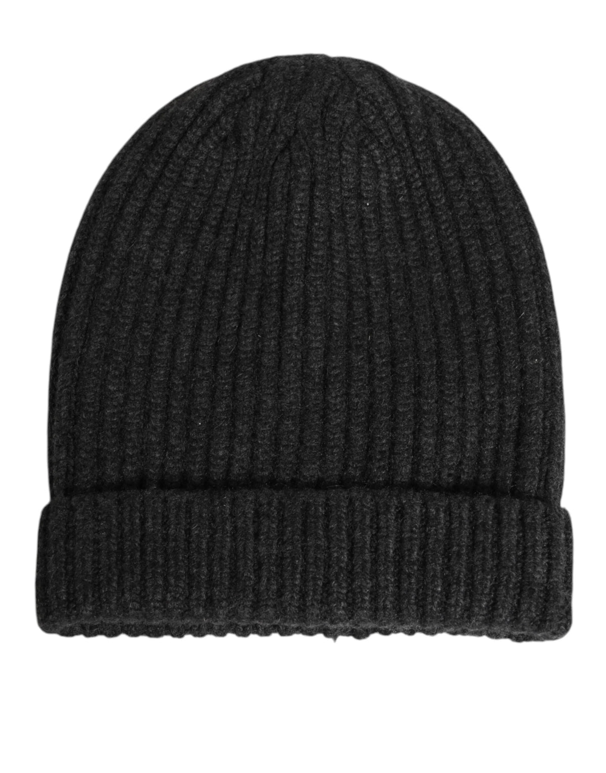 Dolce & Gabbana Black Cashmere Knitted Beanie Men Capello Hat - Beanies