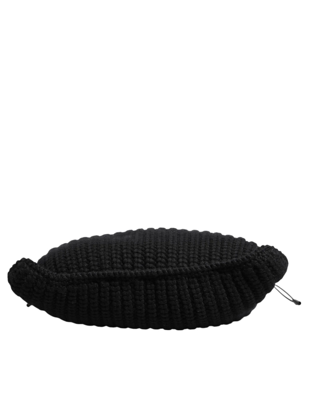 Dolce & Gabbana Black Cashmere Knitted Leather Shoulder Women Borse Bag - Shoulder Bags