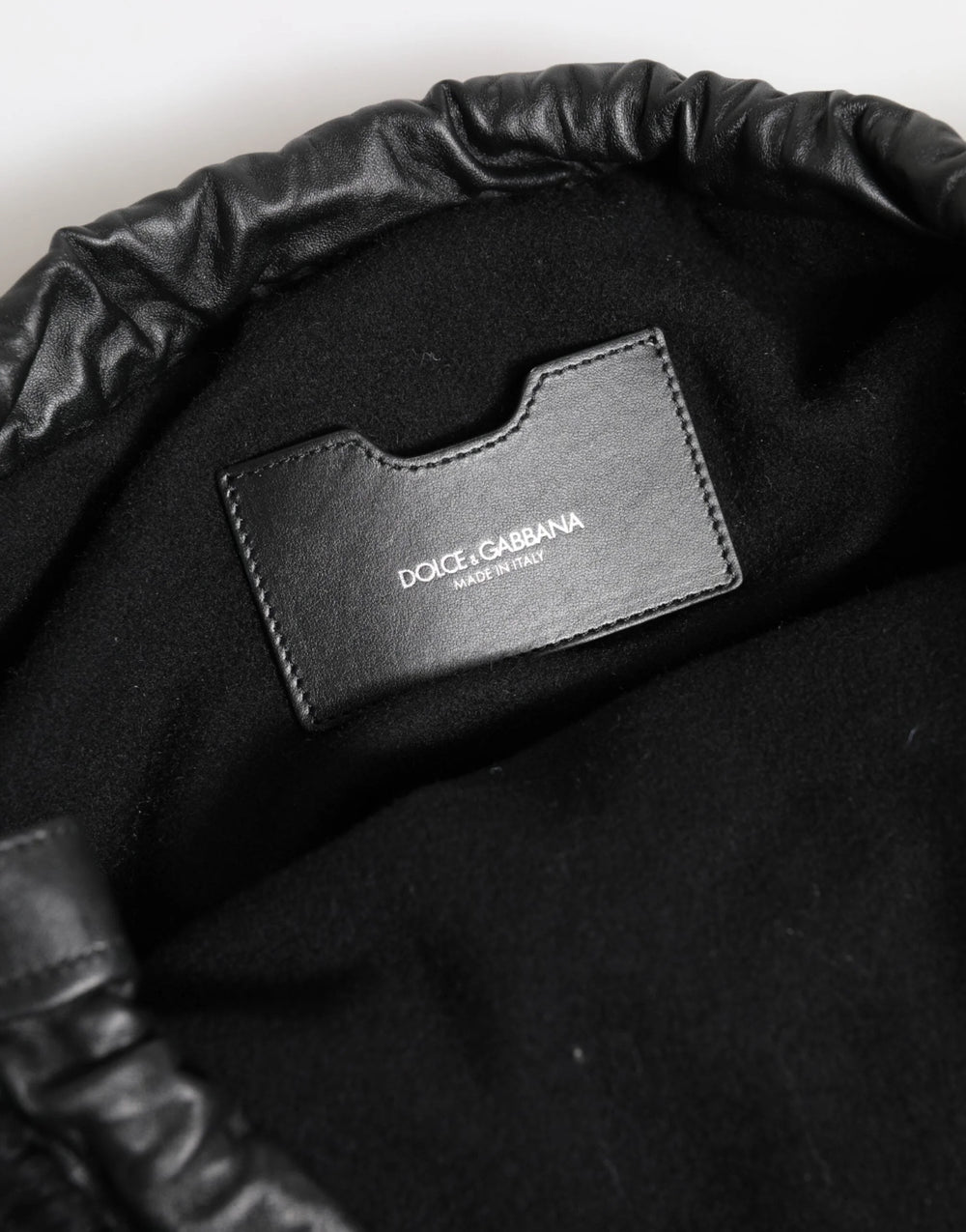 Dolce & Gabbana Black Cashmere Knitted Leather Shoulder Women Borse Bag - Shoulder Bags