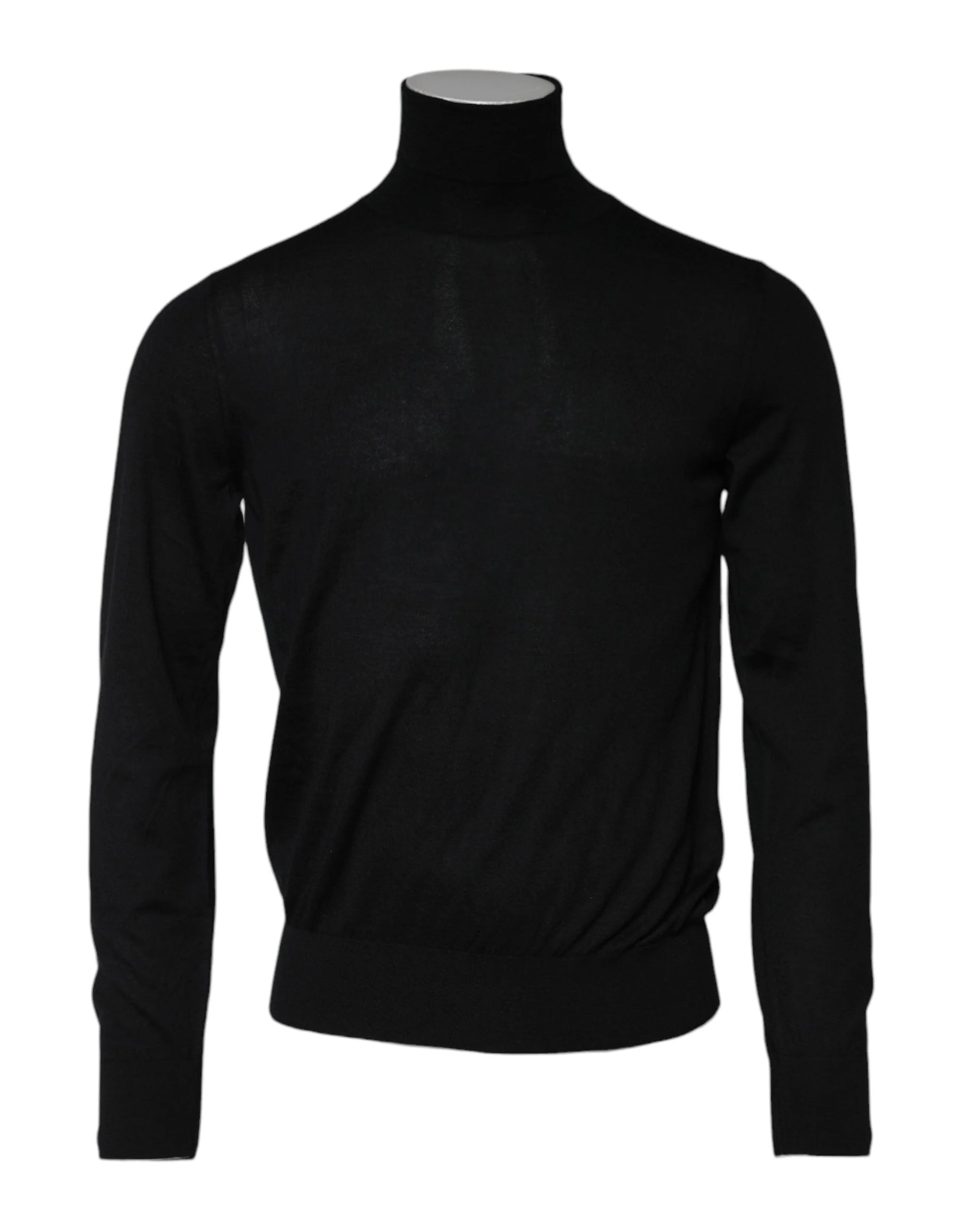 Dolce & Gabbana Black Cashmere Knitted Men Pullover Sweater - IT48 | M - Sweaters