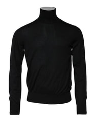 Dolce & Gabbana Black Cashmere Knitted Men Pullover Sweater - IT48 | M - Sweaters