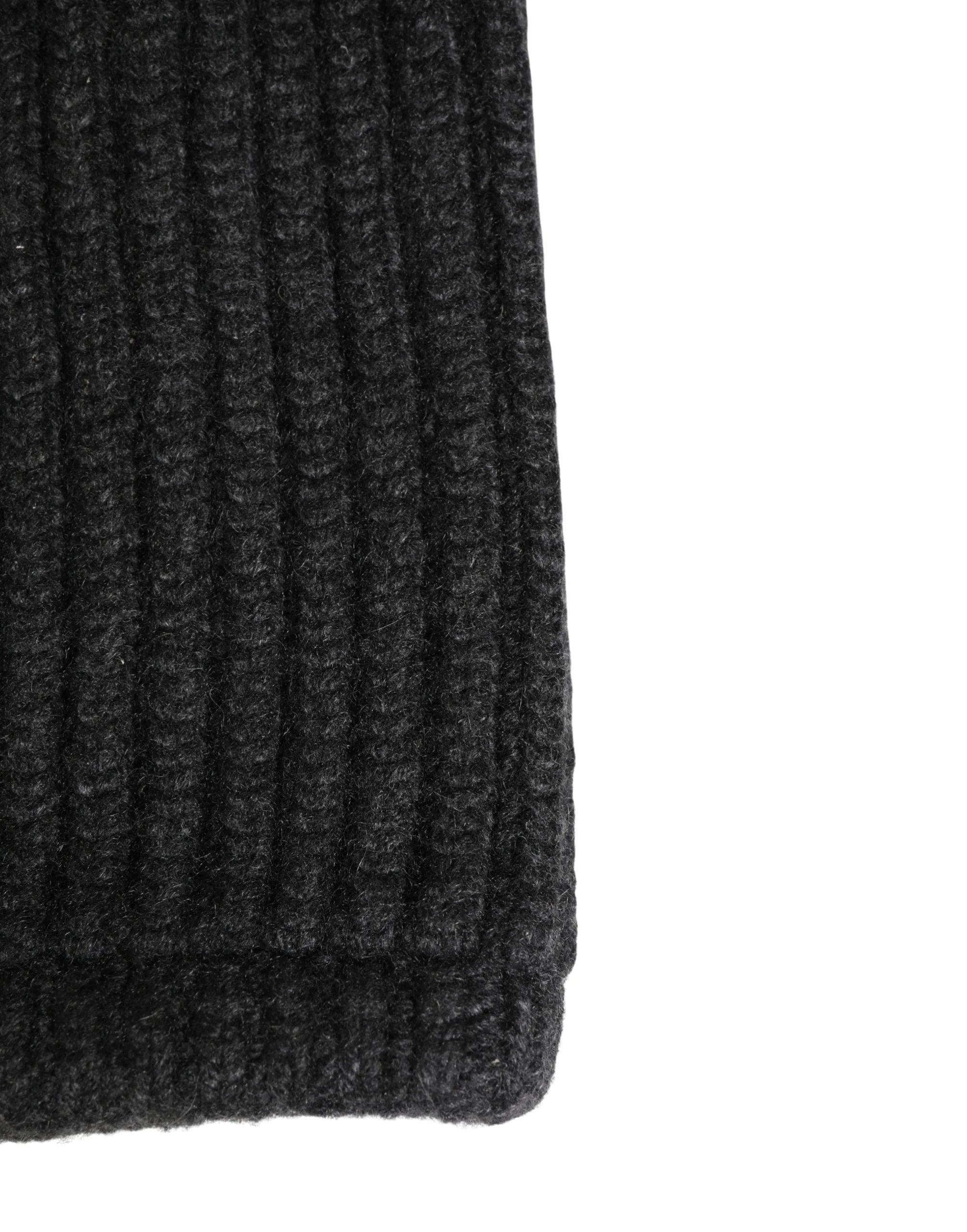 Dolce & Gabbana Musta Cashmere Neulottu Miesten Talvi Kaulalämmitin - Kaulahuivit
