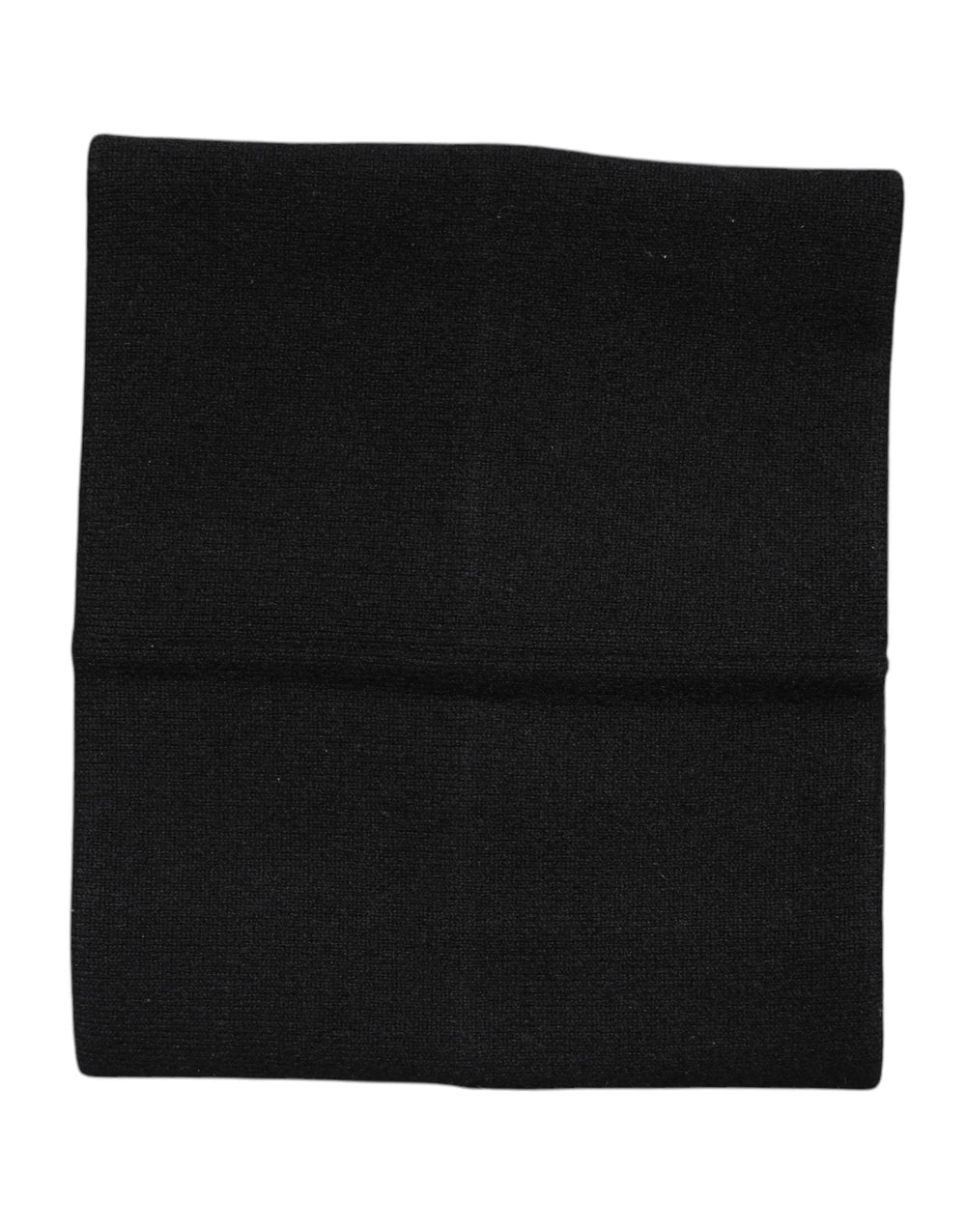 Dolce & Gabbana Black Cashmere Knitted Neck Warmer Foulard Scarf - Scarves & Shawls