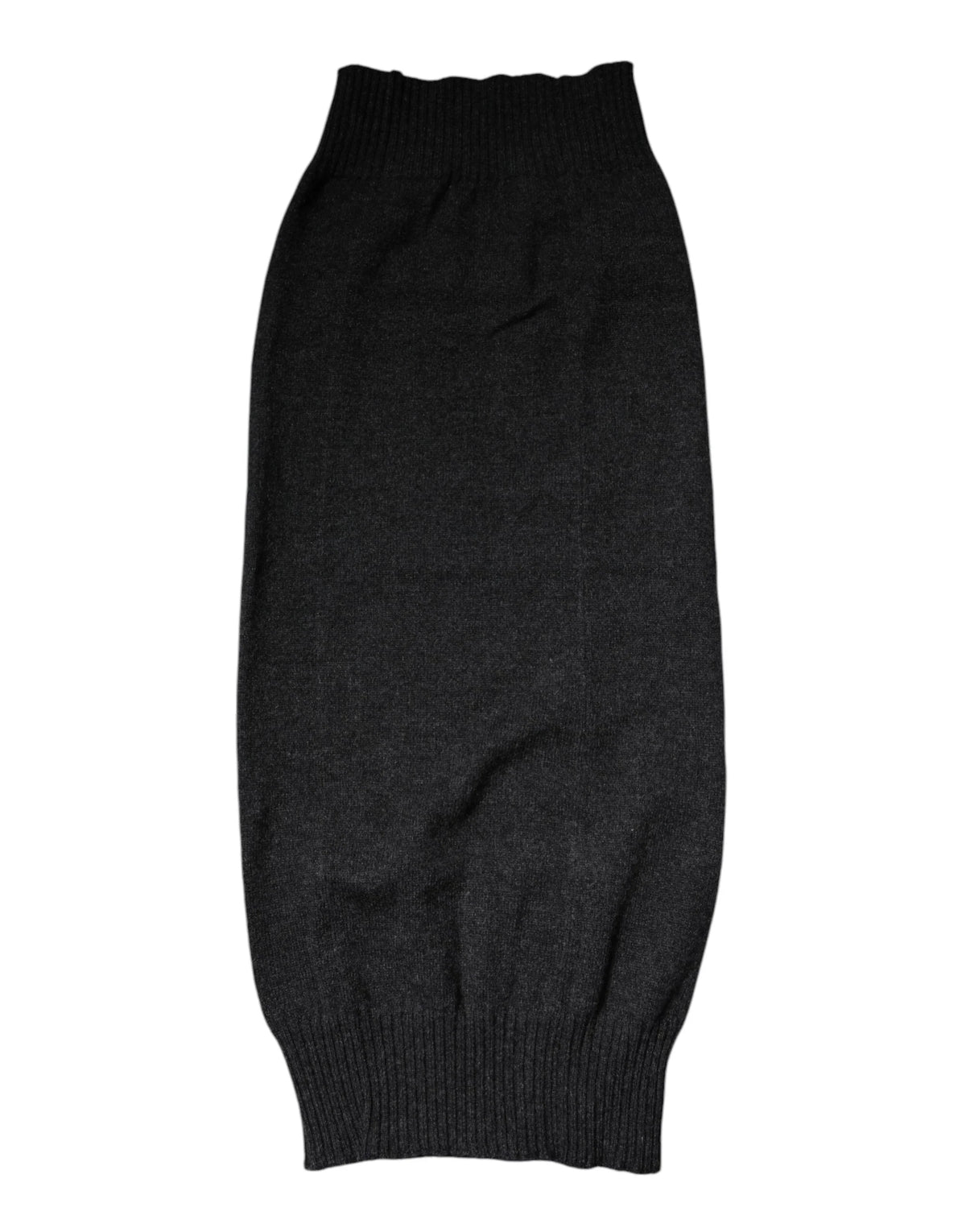 Dolce & Gabbana Black Cashmere Knitted Neck Warmer Foulard Scarf - Neck Gaiters