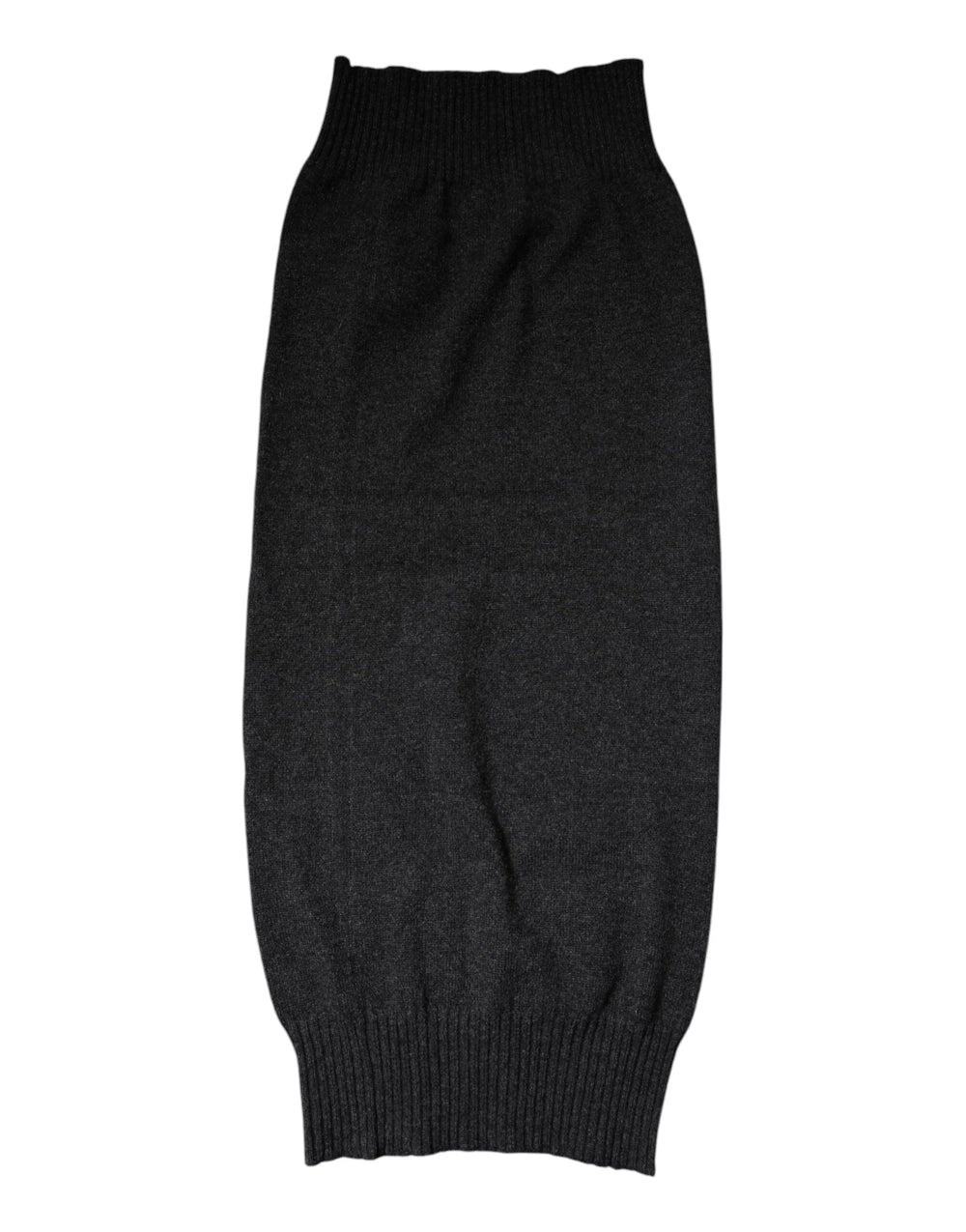 Dolce & Gabbana Black Cashmere Knitted Neck Warmer Foulard Scarf - Neck Gaiters