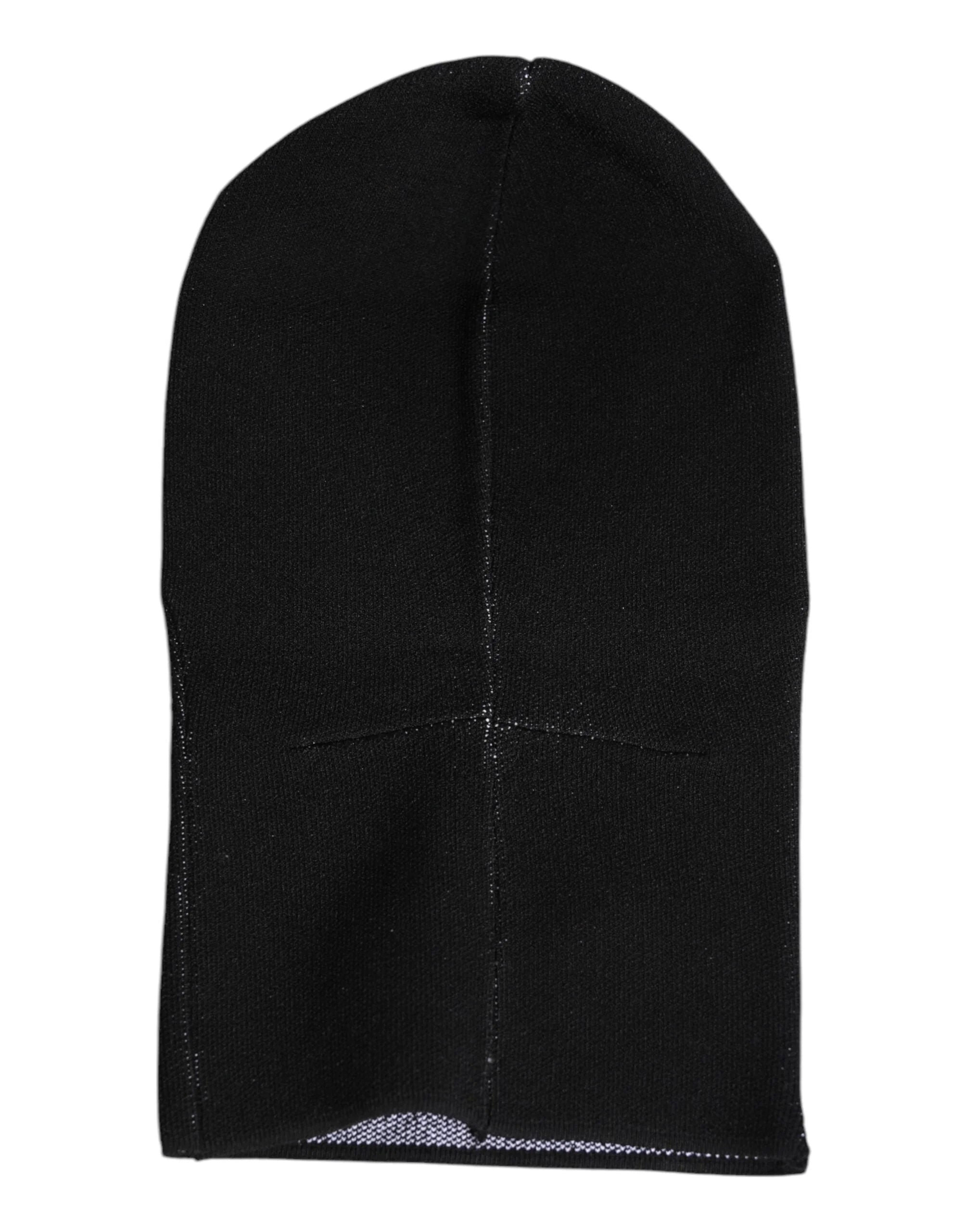 Dolce & Gabbana Black Cashmere Knitted Ski Mask Balaclava Hat - Balaclavas