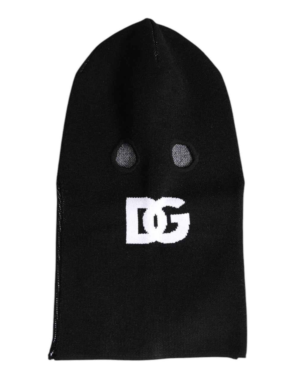 Dolce & Gabbana Black Cashmere Knitted Ski Mask Balaclava Hat - Balaclavas