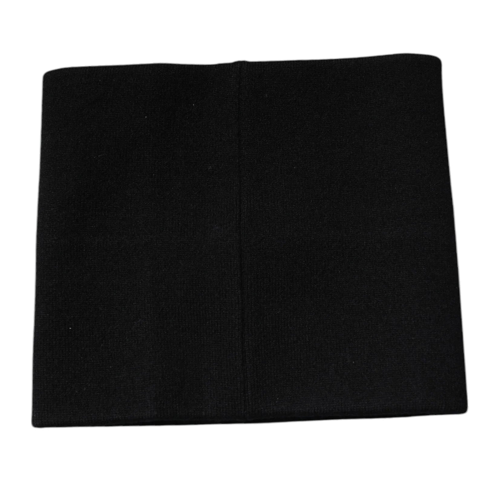 Dolce & Gabbana Black Cashmere Knitted Square Handkerchief Scarf - Scarves & Shawls
